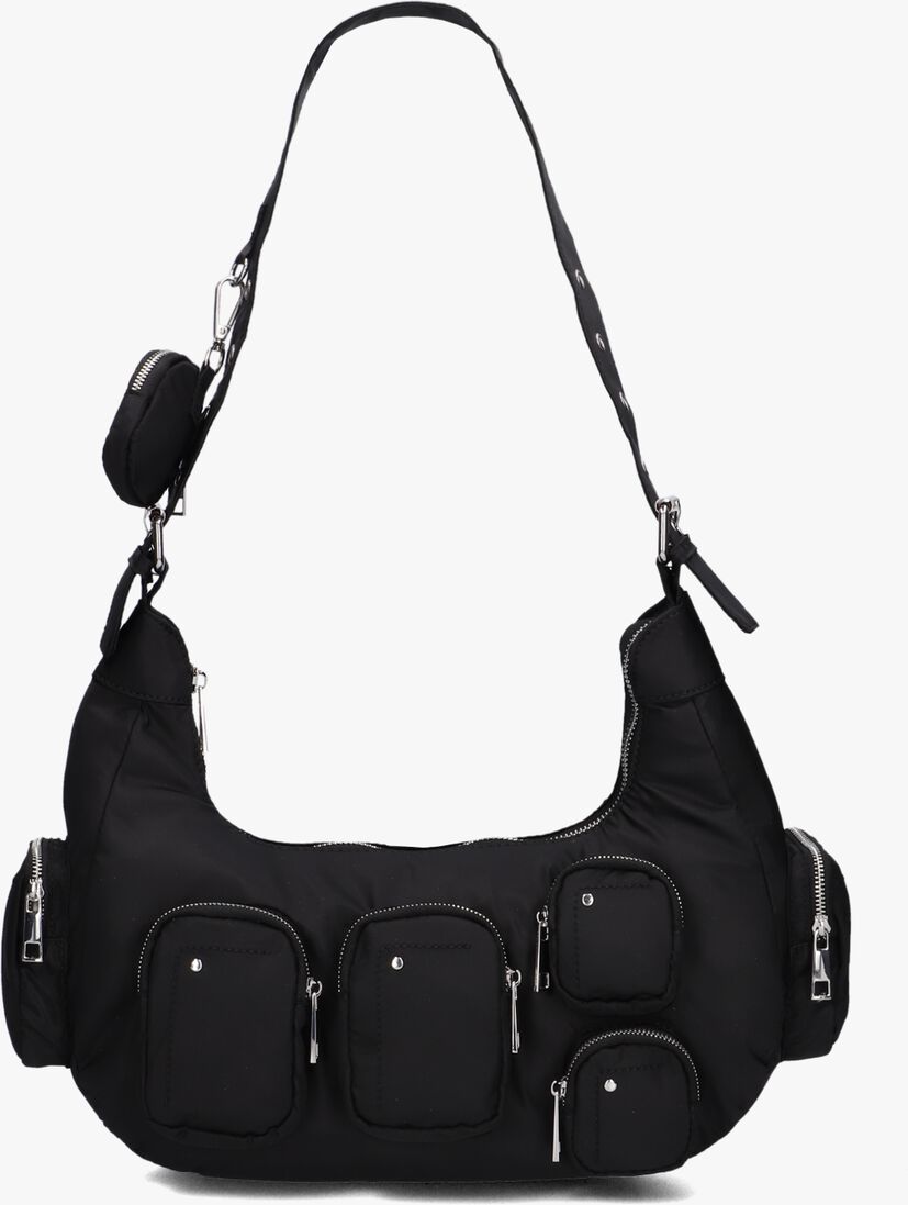 N\u00DANOO zwarte n&uacute;noo schoudertas sally pocket recycled nylon