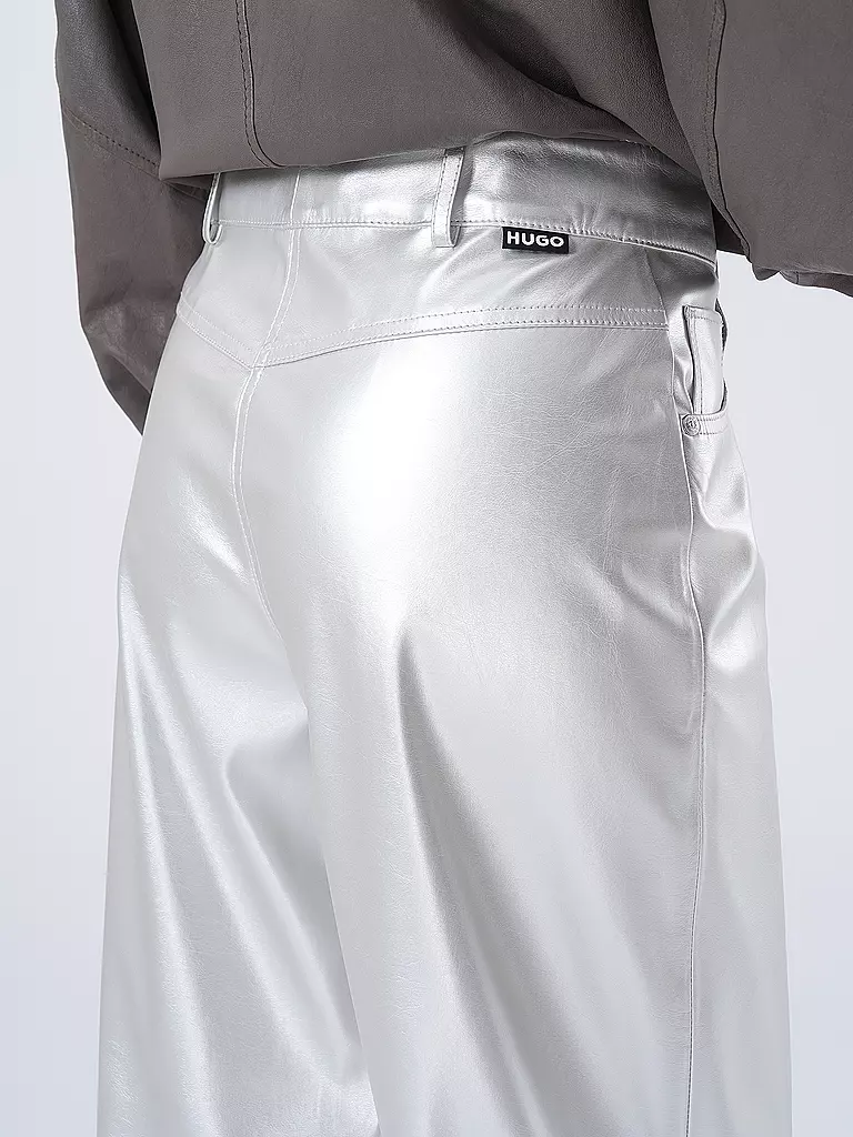 HUGO Marlenehose HASNE silber