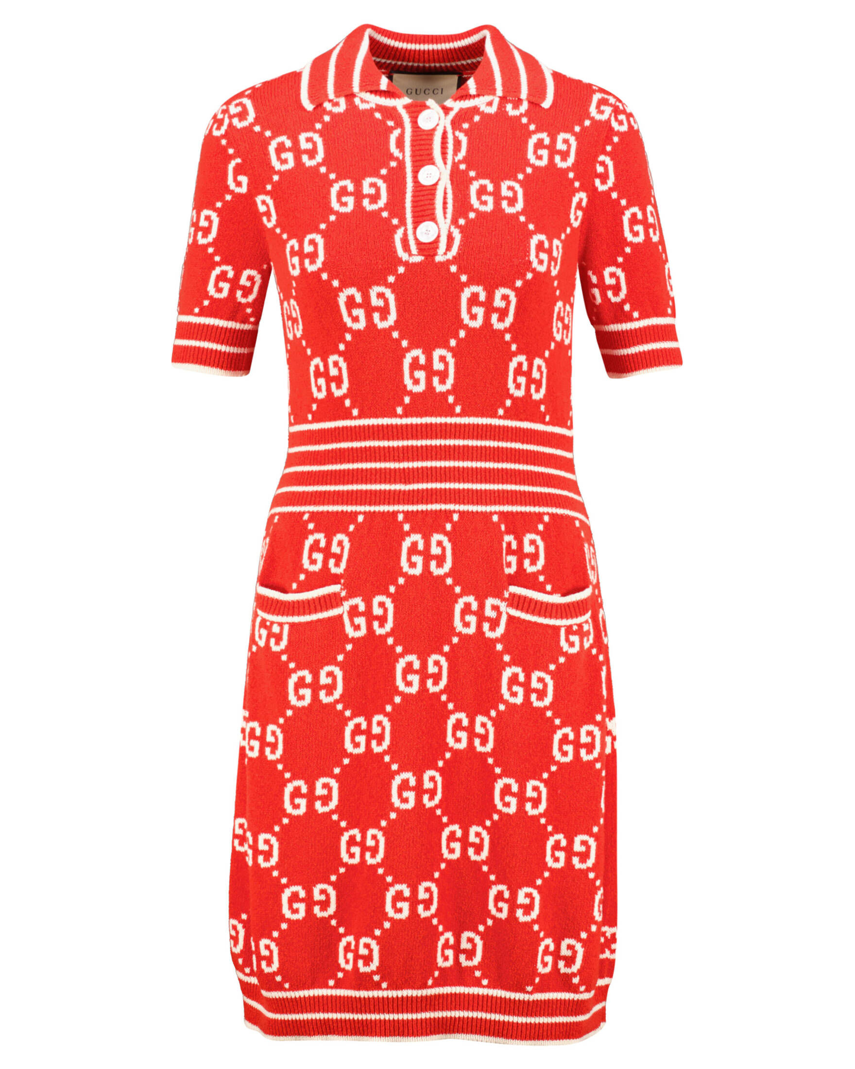 Gucci| Damen Polokleid aus Baumwolljacquard