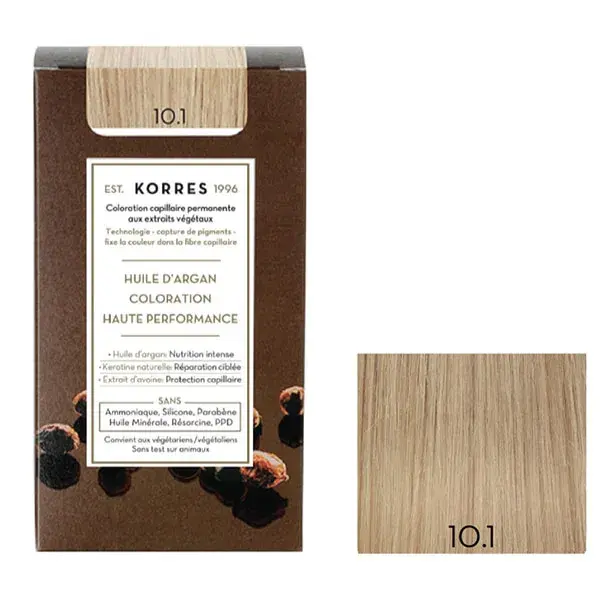 Korres Capillaire Coloration Permanente Blond Platine Cendré 10.1