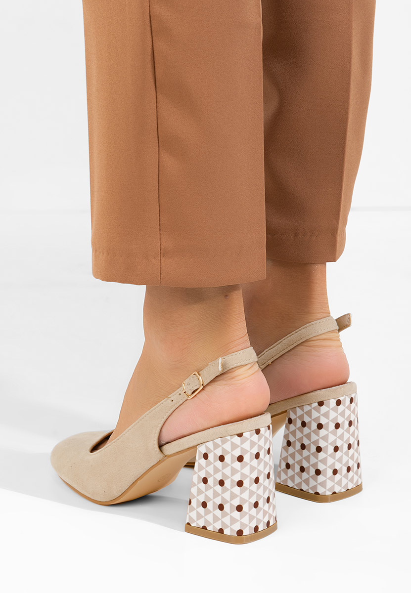 Chaussures slingback beige Tolida