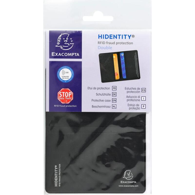 Etui protection RFID Hidentity® Double - Noir