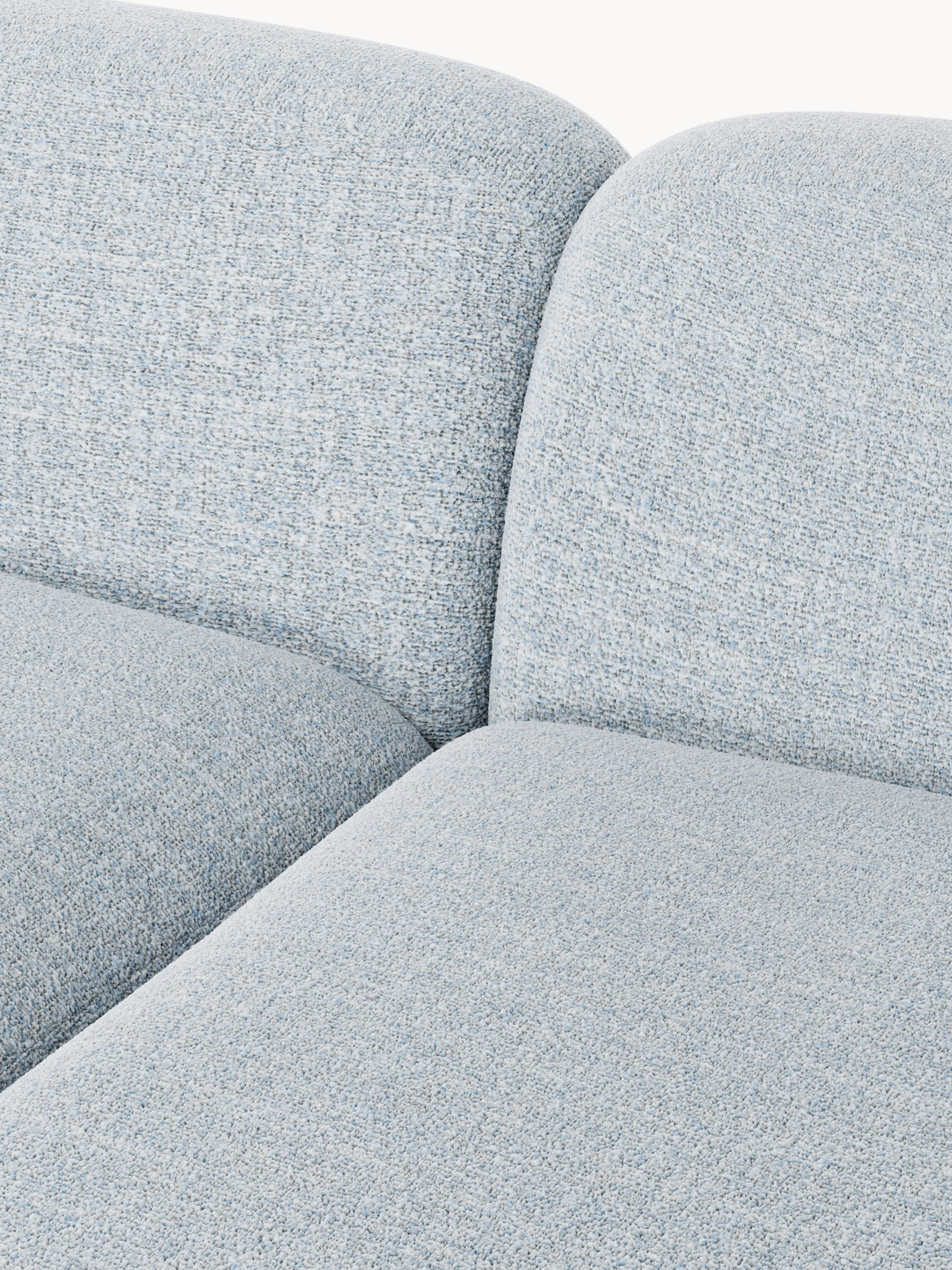 Modulaire bouclé hoekbank Wolke (4-zits) met chaise longue