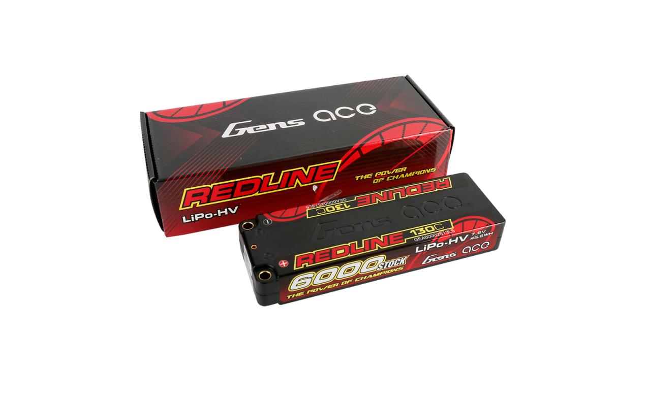 RC-Akku LiHV 6000 mAh 7.6 V 130C Redline2S2P LiHV Hardcase Akku für Fahrzeuge