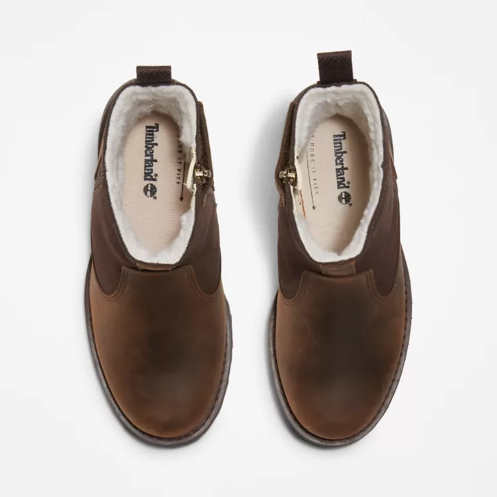 Bottine chaude Courma Kid junior en marron foncé