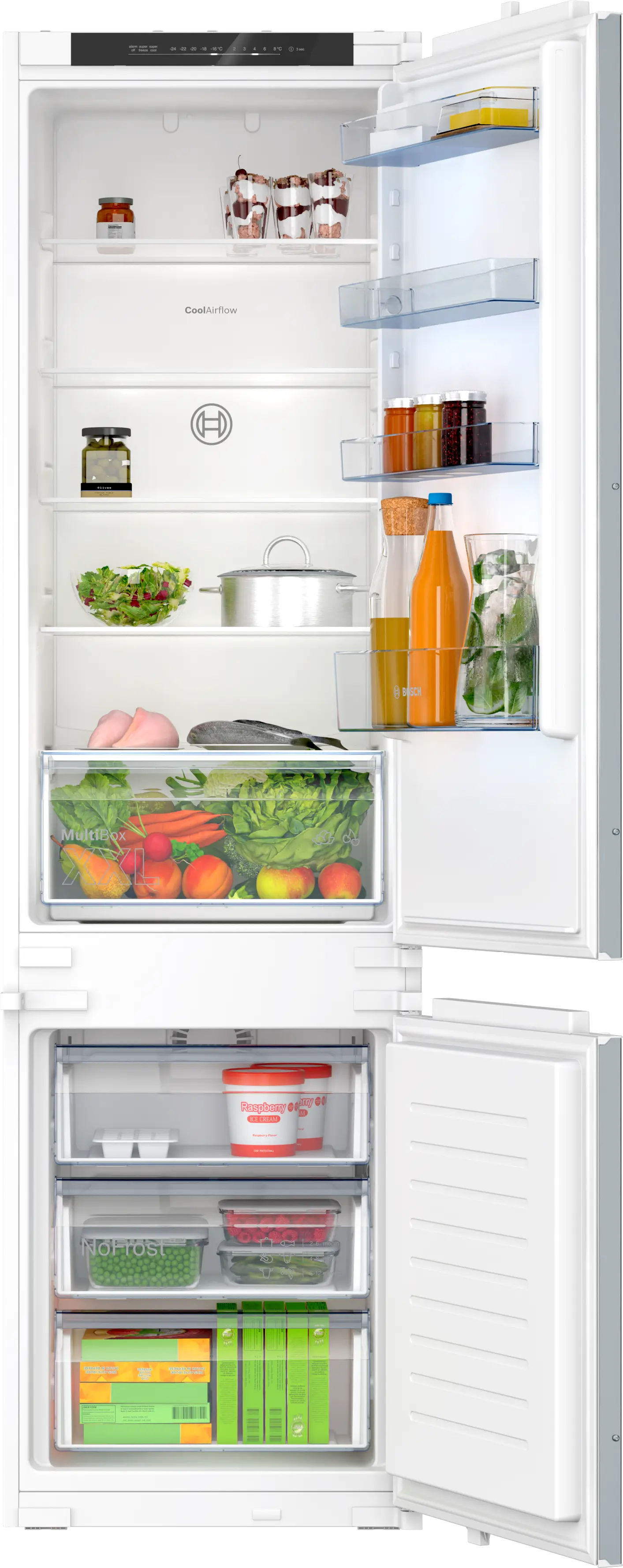 Serie 2 Inbouw koel-vriescombinatie 193.5 x 54.1 cm Sleepdeur