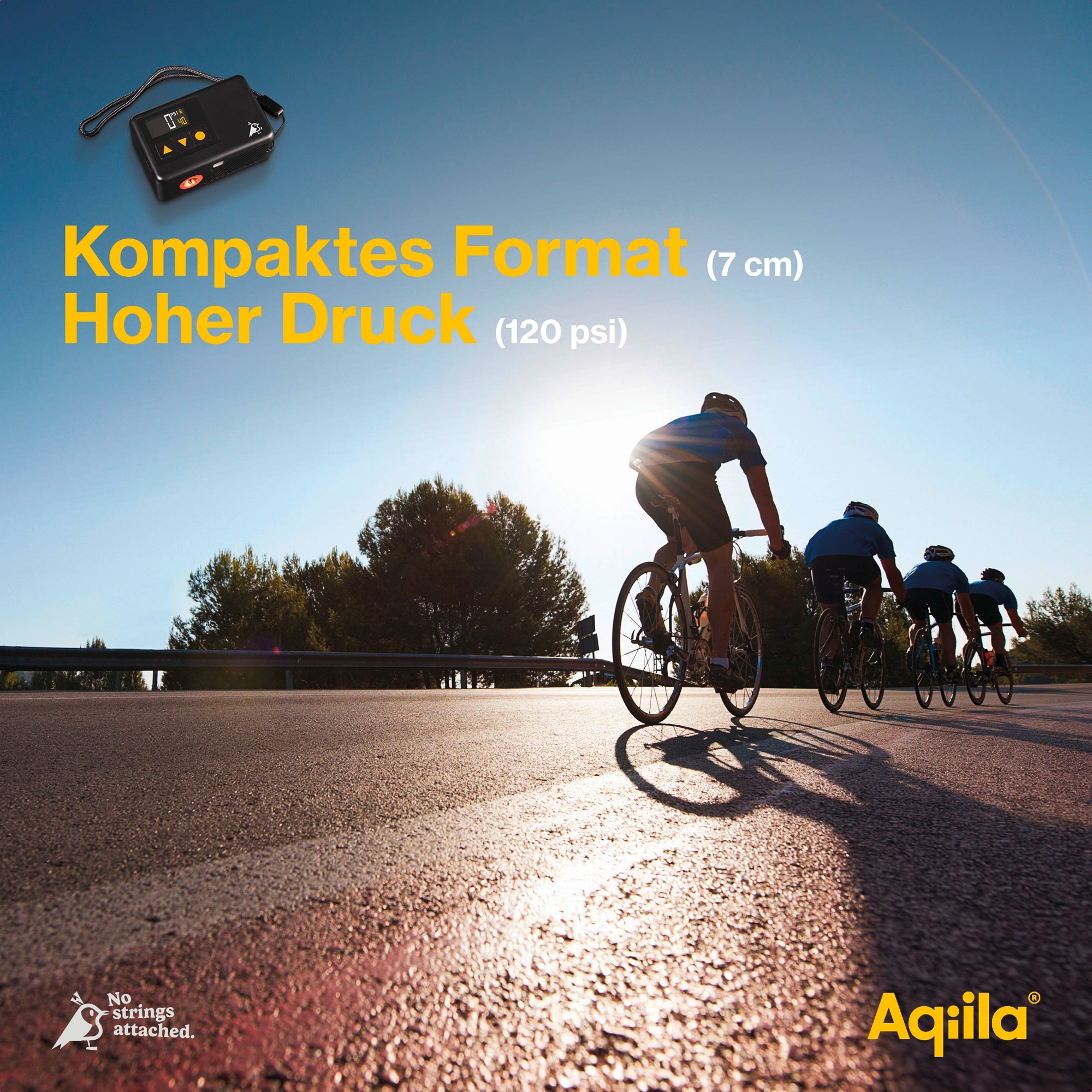 Aqiila Airbird P1 Smart tragbarer Kompressor mit integrierter LED Leuchte 1000 mAh