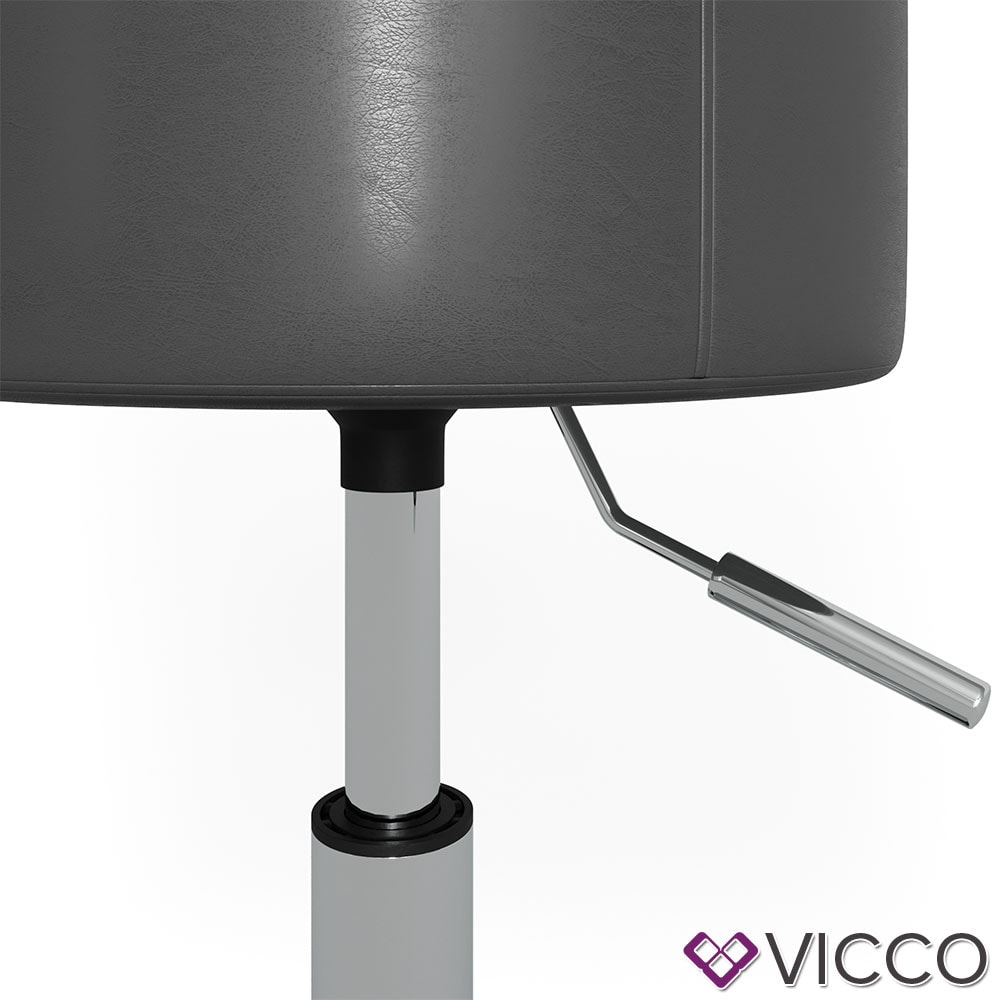 VICCO Design Hocker / Schminkhocker höhenverstellbar in schwarz