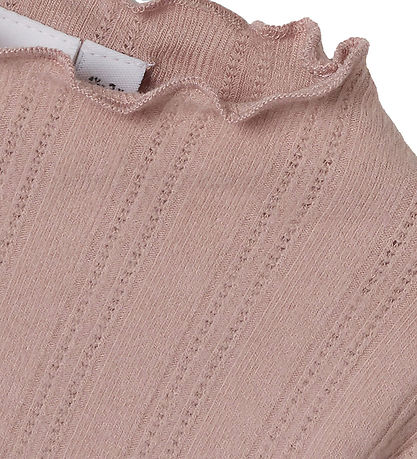 Name It Bluse - NmfRaria - Pale Mauve m. Lochmuster