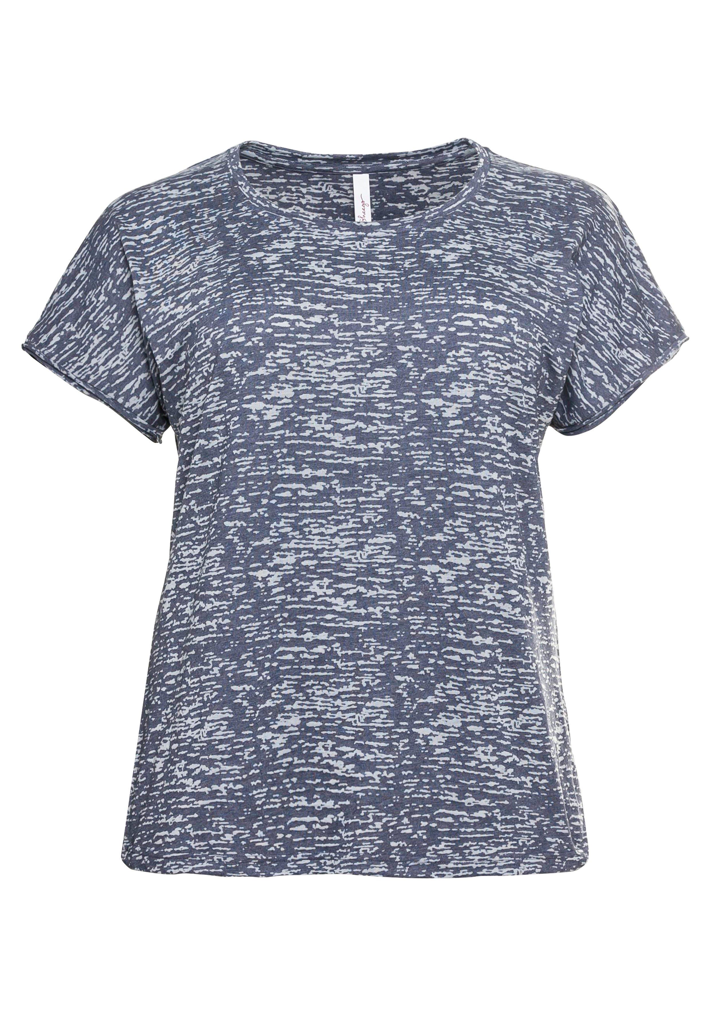 Shirt mit Ausbrennermuster, leicht transparent