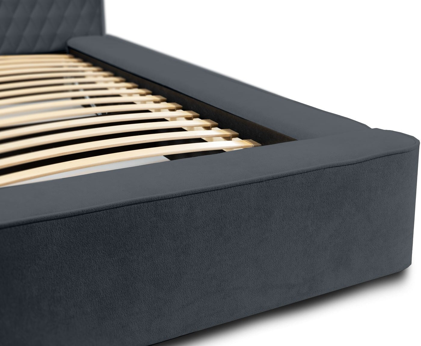 Trae Mobler Azurro 140 x 200 cm Gestoffeerd Bed Donkerblauw