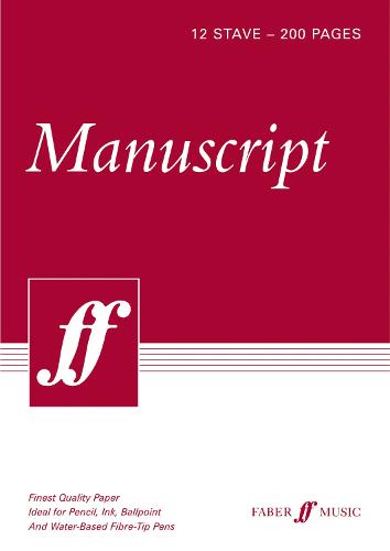 200-page A4 Manuscript Pad, 12-stave (Paperback)