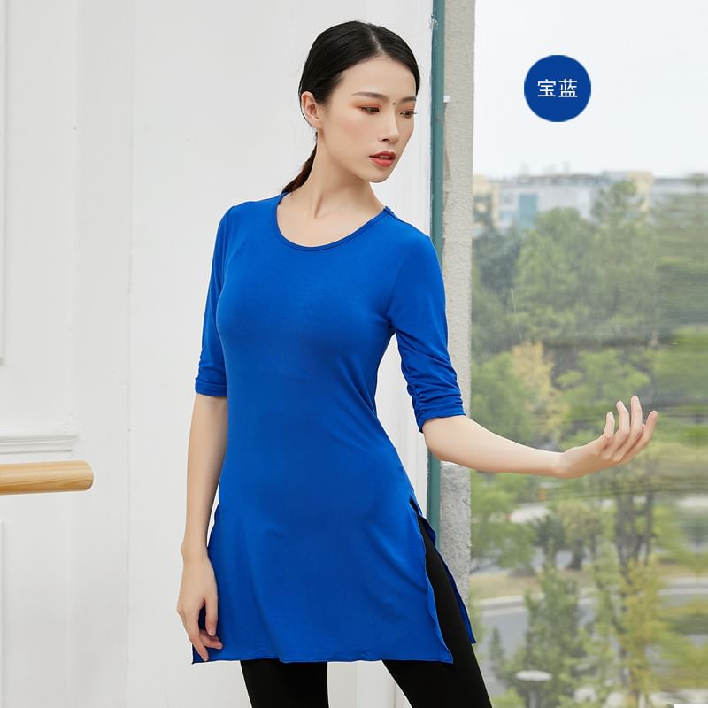 Cossita - Dans-T-shirt met elleboogmouwen en zijsplit