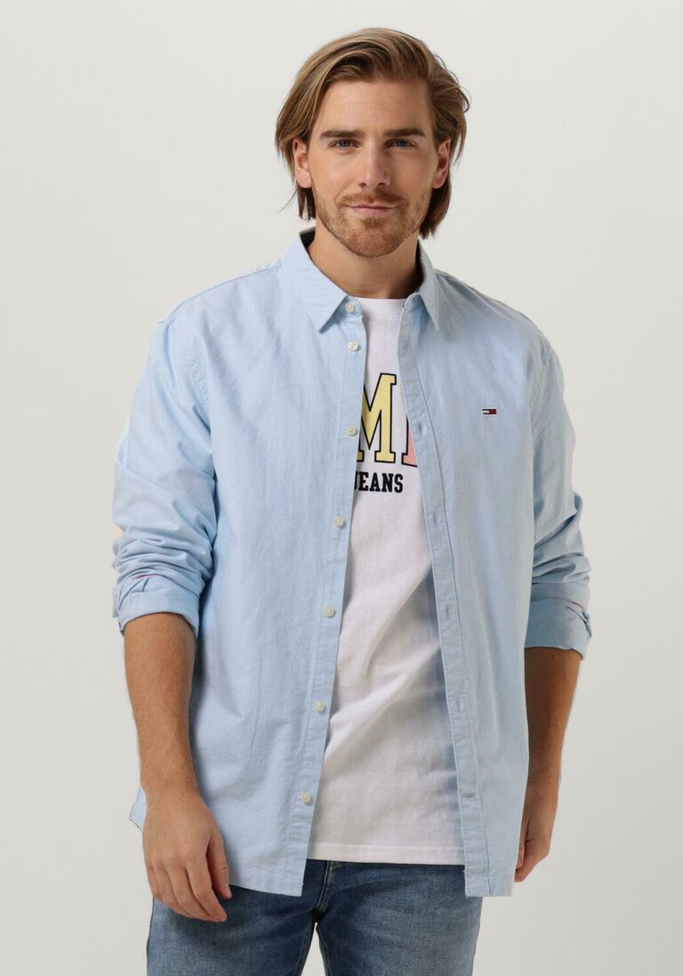 TOMMY JEANS lichtblauwe tommy jeans casual overhemd tjm classic oxford shirt