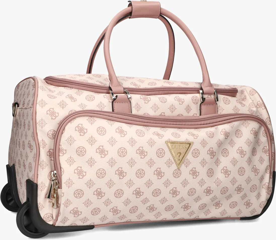 GUESS roze guess weekendtas wilder wheeled duffel
