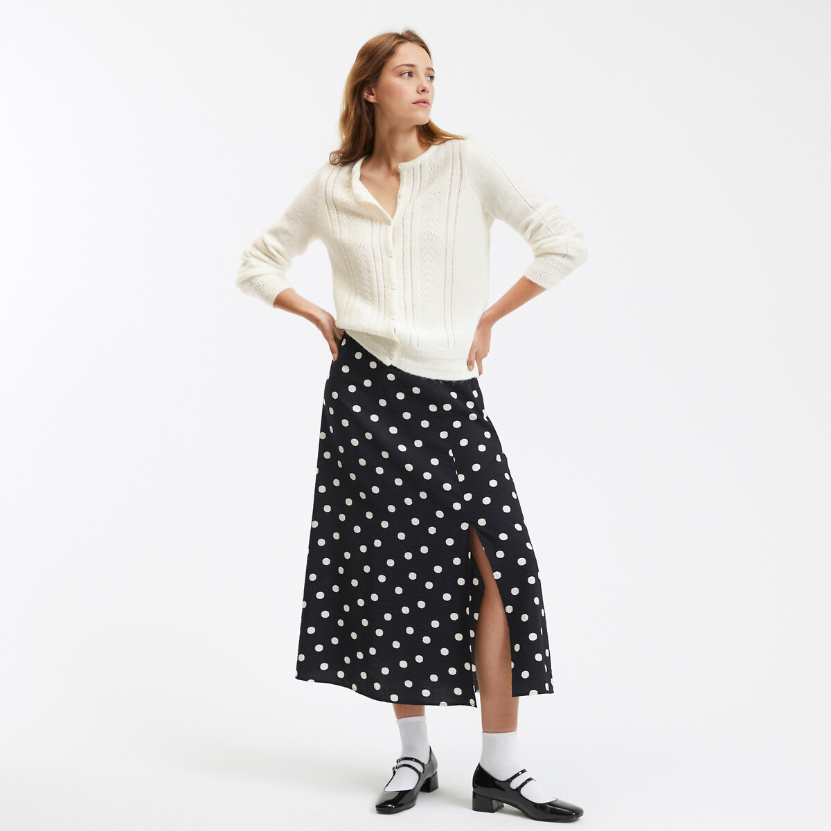 COLEÇÕES LA REDOUTE<br>Colete em malha pointelle