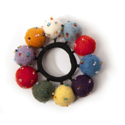 Haarband 'Perlenball', aus Filz, multicolor günstig bestellen