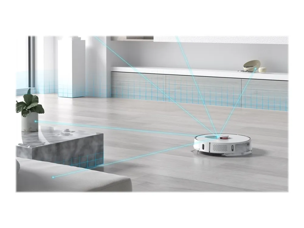 [OUTLET] - Xiaomi Roidmi Eve Plus - Hvid - 2700Pa sugestyrke- 5200 mAh batteri - Driftstid (max) 250 min - Med moppe funktion - Automatisk tømmestation - Appstyrret - Smart Home Kompatibel