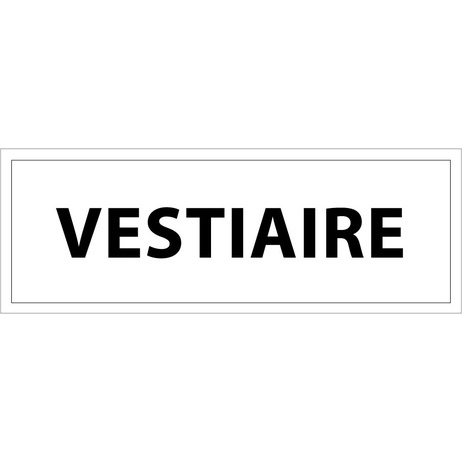 Plaque de porte VESTIAIRE