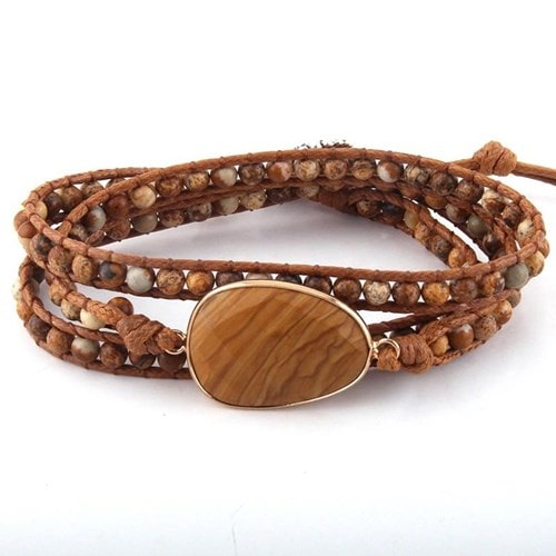 Bracelet harmonisation et paix en jaspe