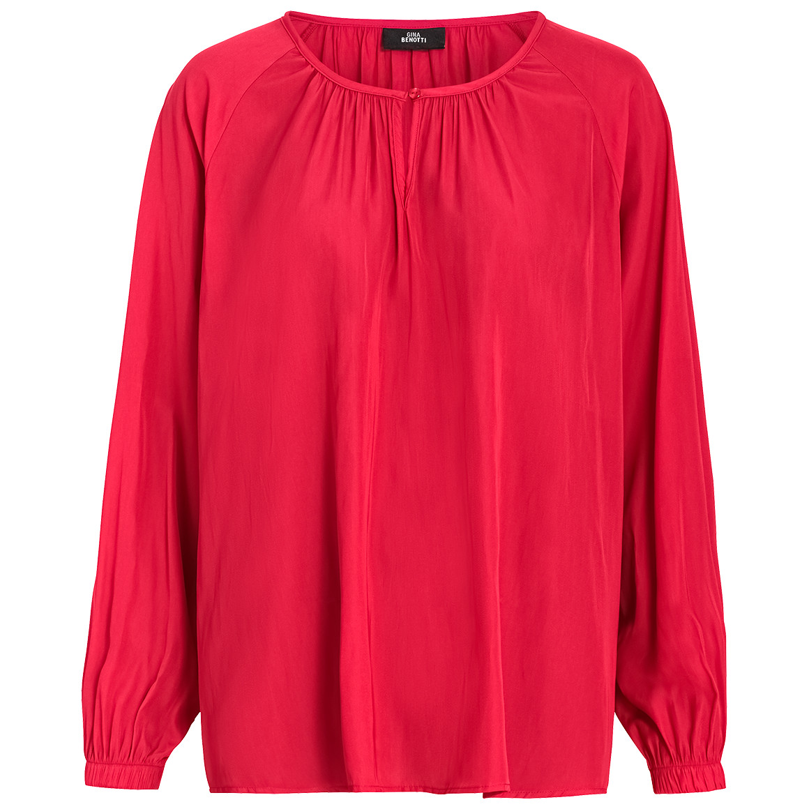 Gina Benotti Damen Bluse in Unifarben rot