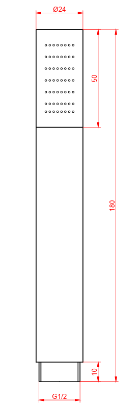 Saniclear Brass staafhanddouche geborsteld messing mat goud