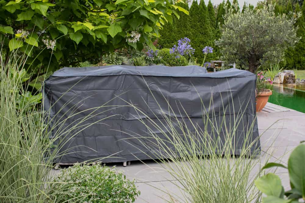 Quadratische Schutzhaube PRESTIGE PROTECT 180cm anthrazit Sitzgruppe wetterfest