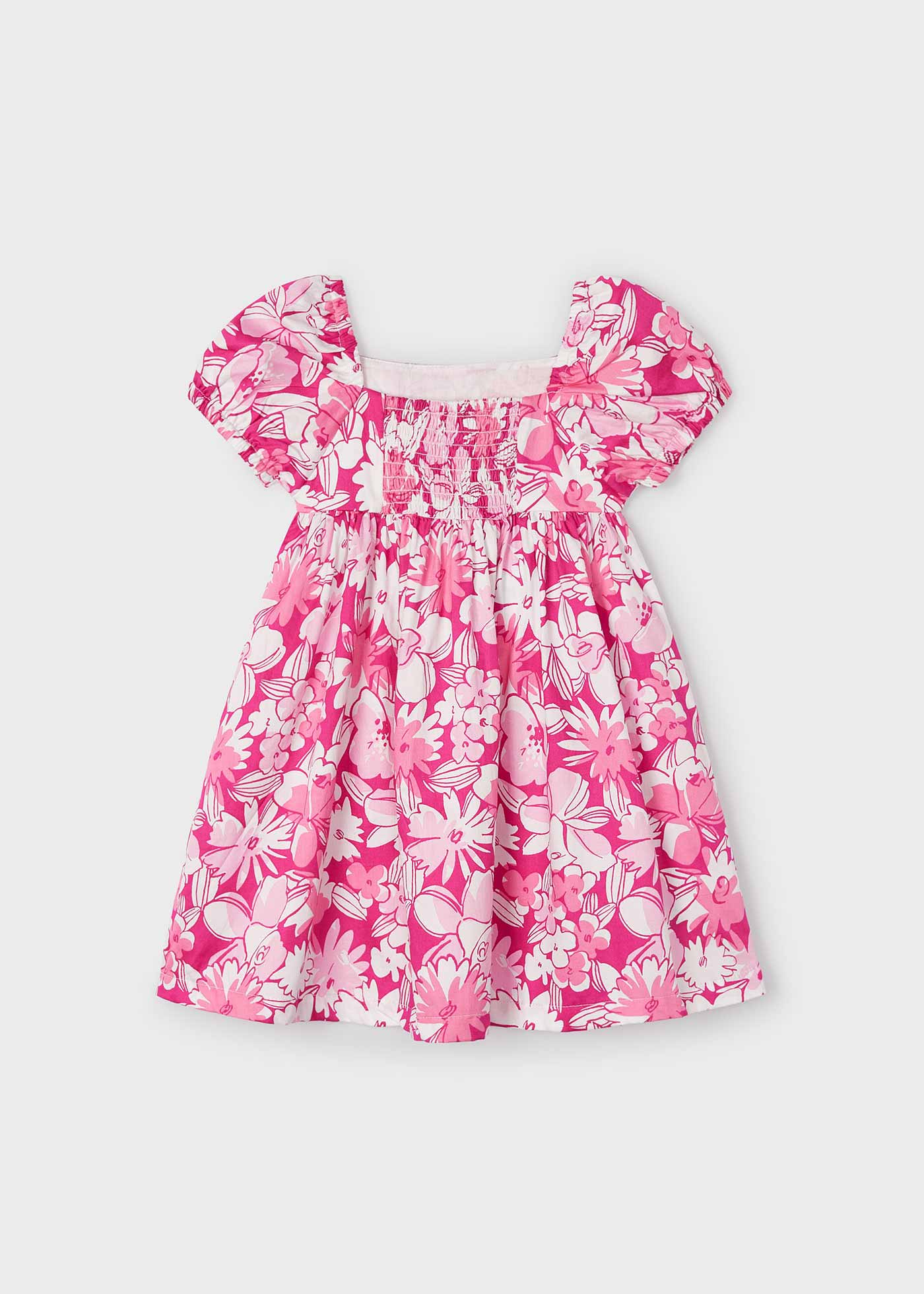 Vestido estampado de algodão de melhor qualidade para meninas, cor tinta.