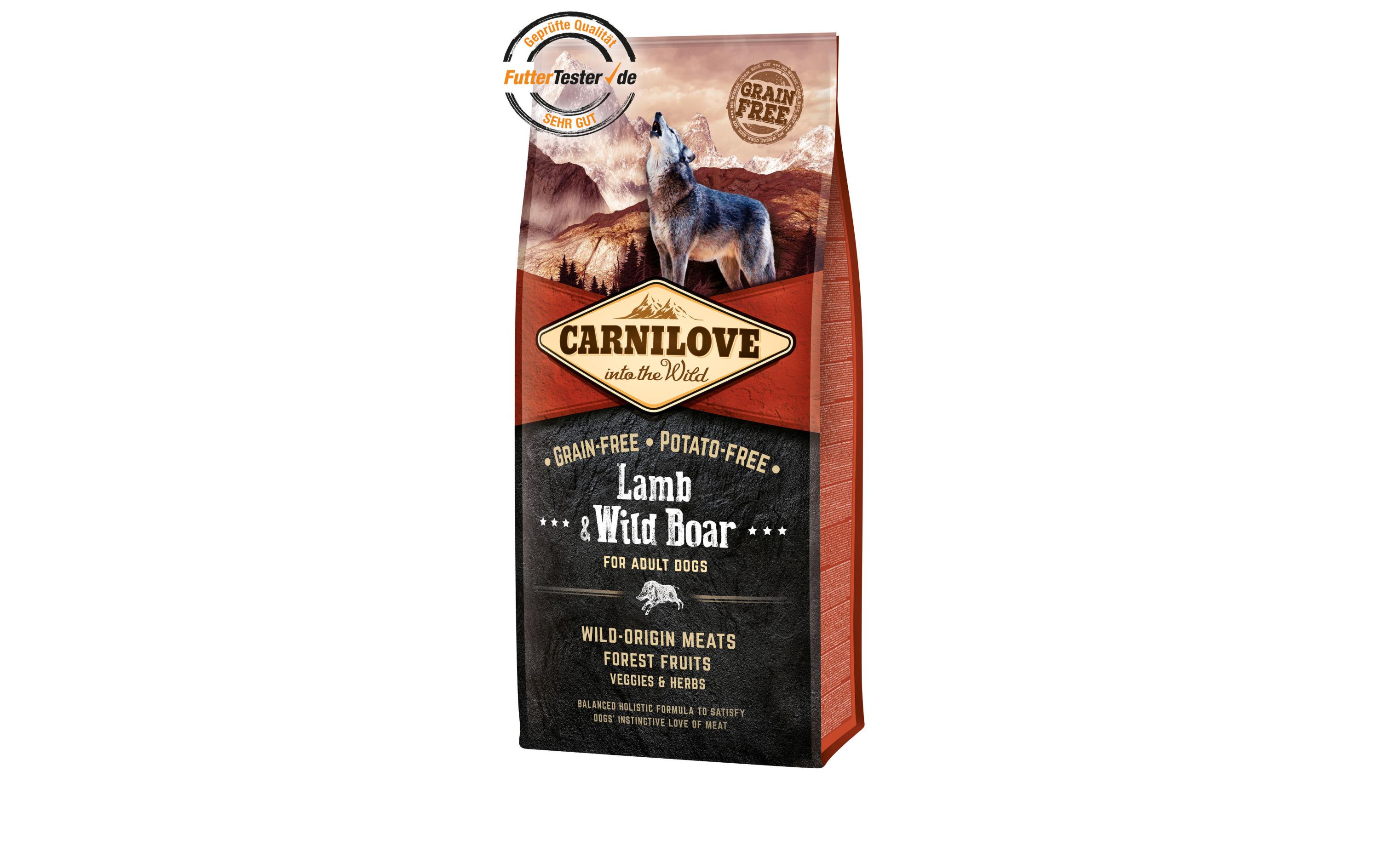 Trockenfutter Dog Adult Lamm & Wildschwein, 12 kgTrockenfutter für ausgewachsene Hunde aller Rassen