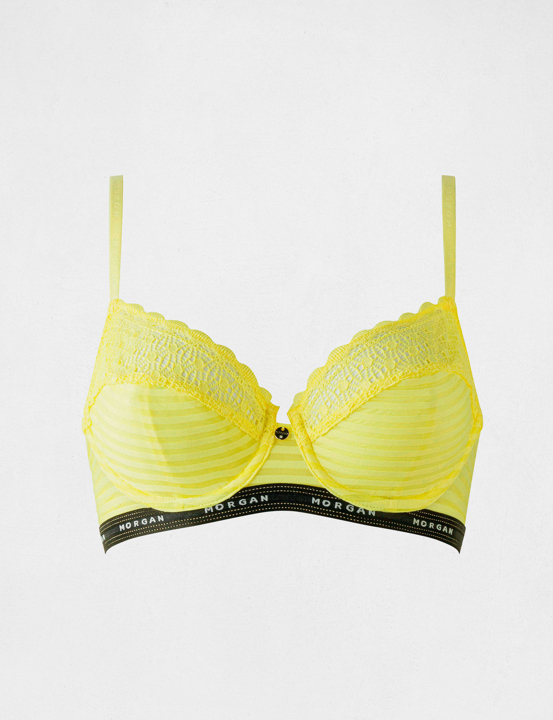 Soutien-gorge armatures jaune femme - jaune