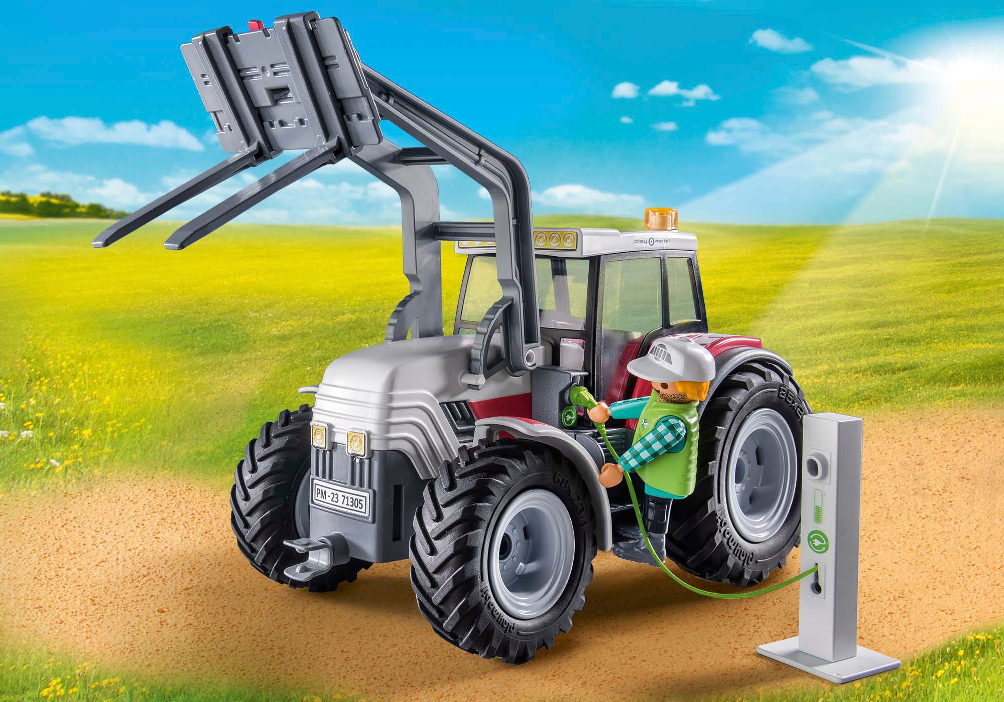 Playmobil® Konstruktions-Spielset »Grosser Traktor (71305), Country« teilweise aus recyceltem Material; Made in Germany