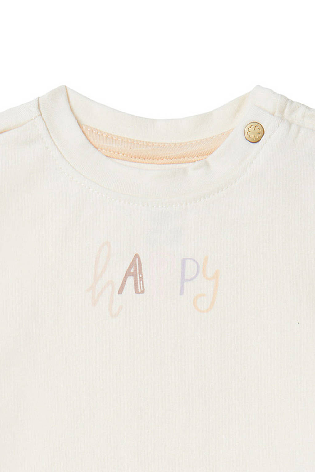 Noppies baby T-shirt Cottonwood met tekst wit