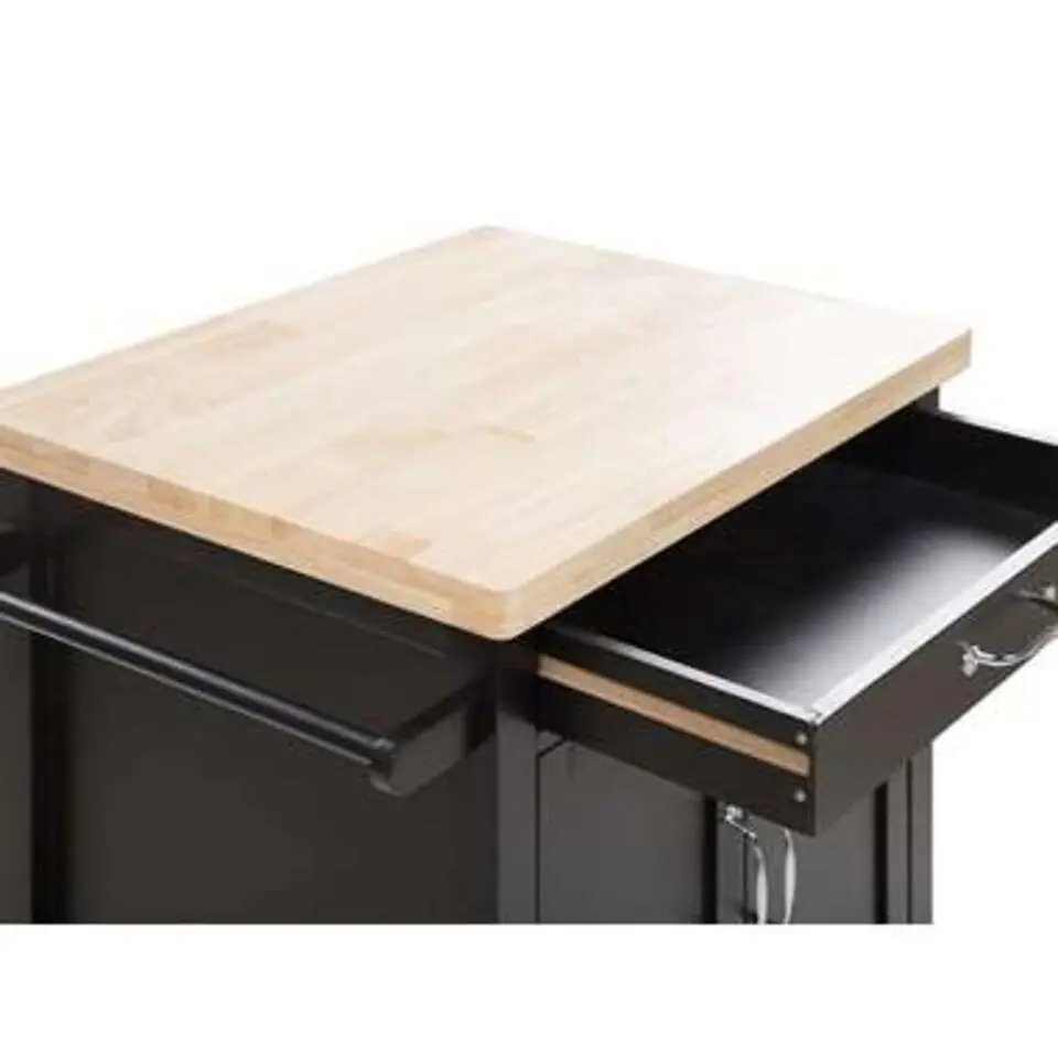 SIENA - Keukentrolley - Zwart - MDF