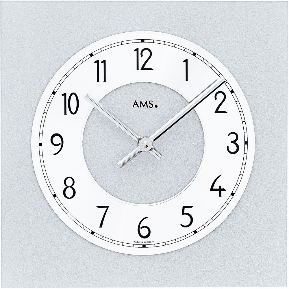 AMS 9684 moderne glazen wandklok