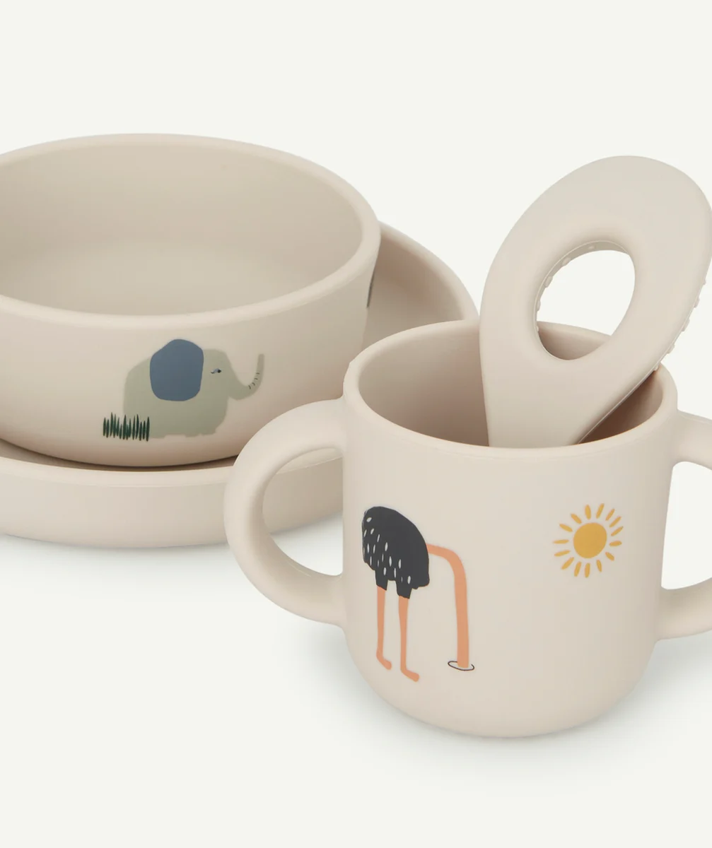 LIEWOODLOT DE 4 ENSEMBLES DE VAISSELLE EN SILICONE