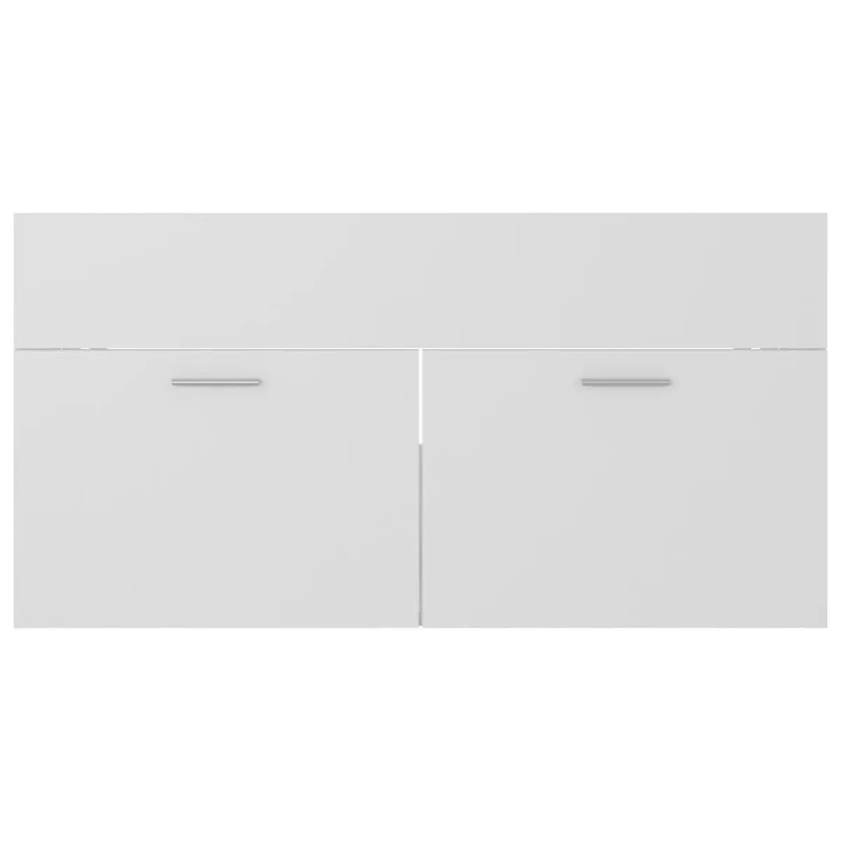 vidaXL Meubles salle de bain blanc bois d'ingénierie