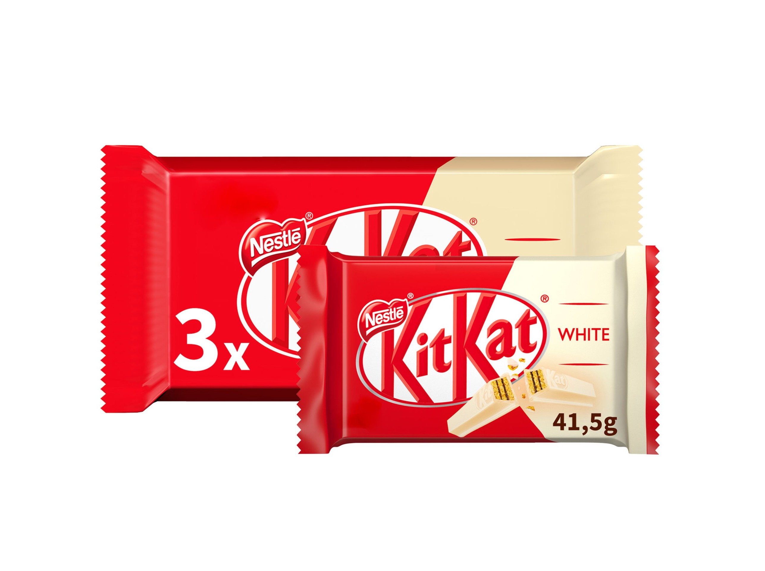 SNACK DE CHOCOLATE KITKAT BRANCO 3 X 41.5 G