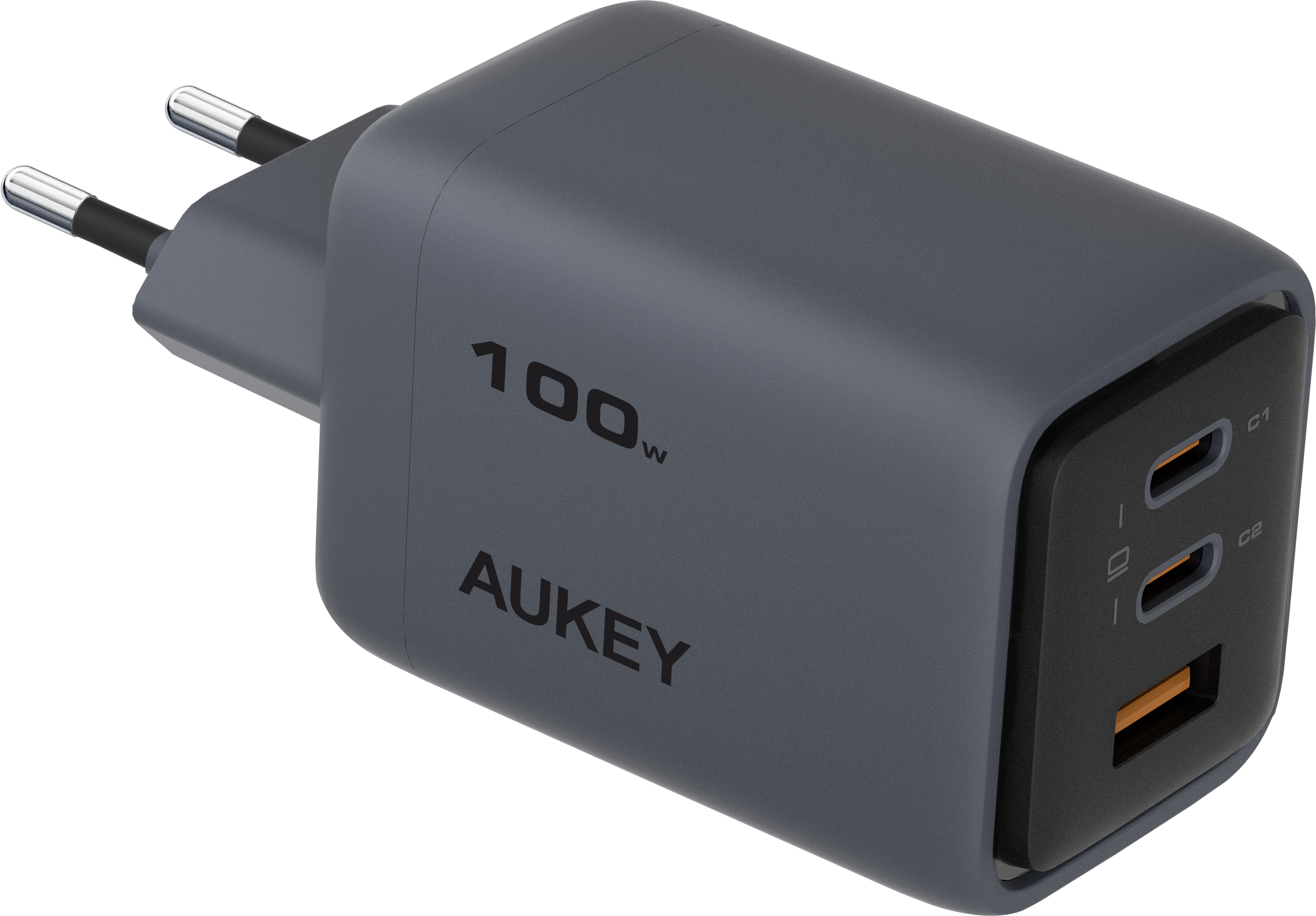 (100W) Comet Mix USB A / 2x USB C GaN Ladegerät Netzteil Power Delivery (PA-C5) - Schwarz