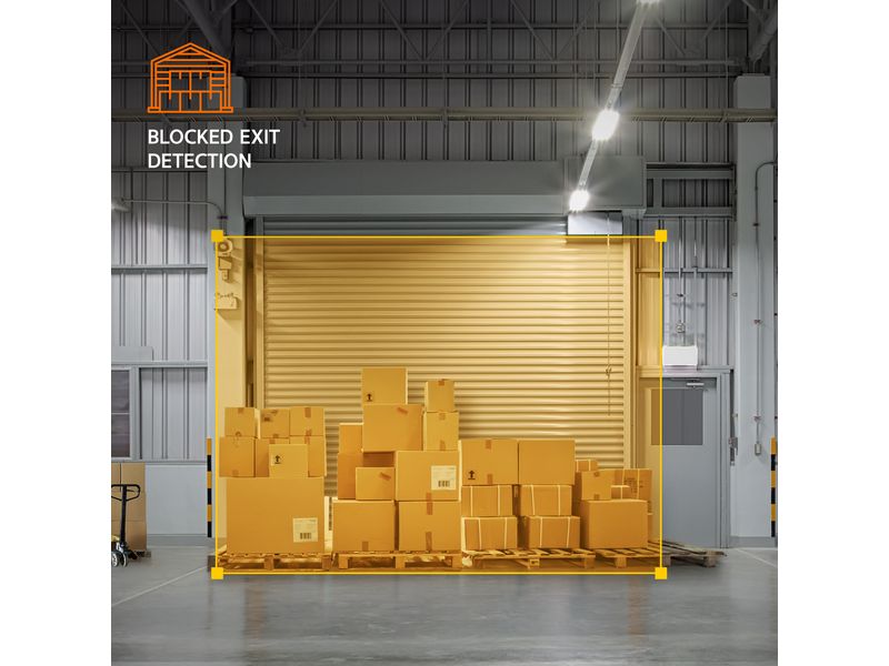 Hanwha Vision Videoanalyse AIA-C01BLK Blocked Exit Detectio KI-Paket zur Erkennung blockierter Ausgänge