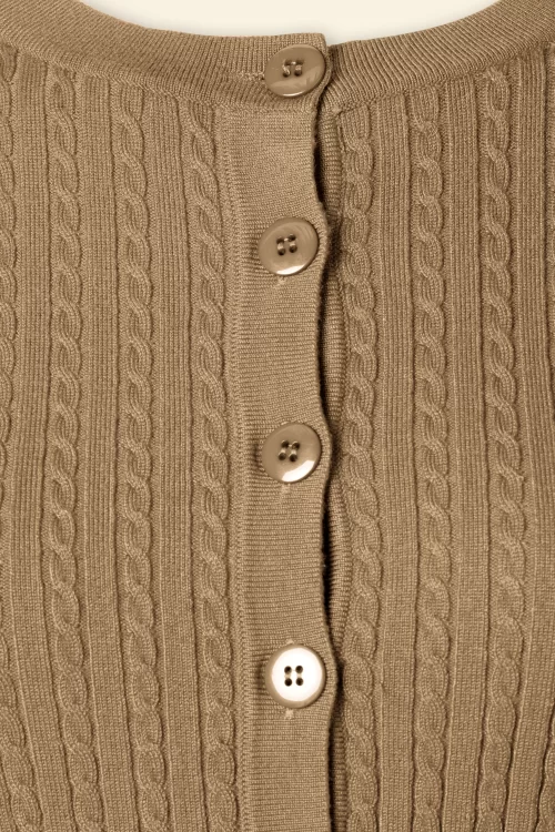 Banned Retro Sylvia cardigan in biscuit