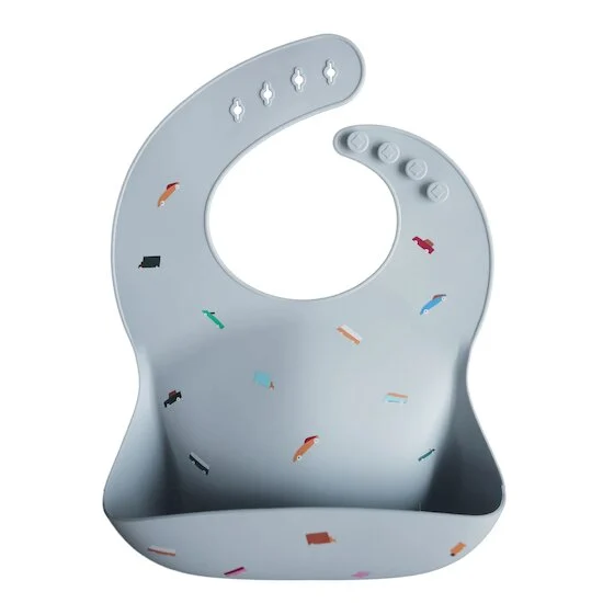 Bavoir en silicone   Voitures        de               mushie