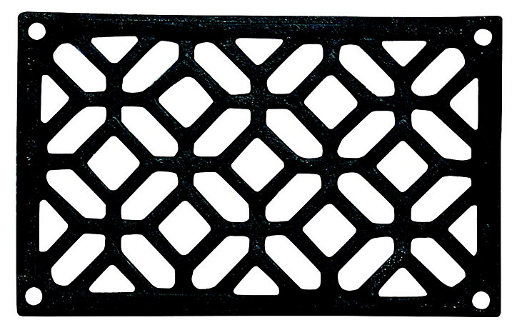 Grille de ventilation des cheminées fonte noir 180 x 120 mm DMO