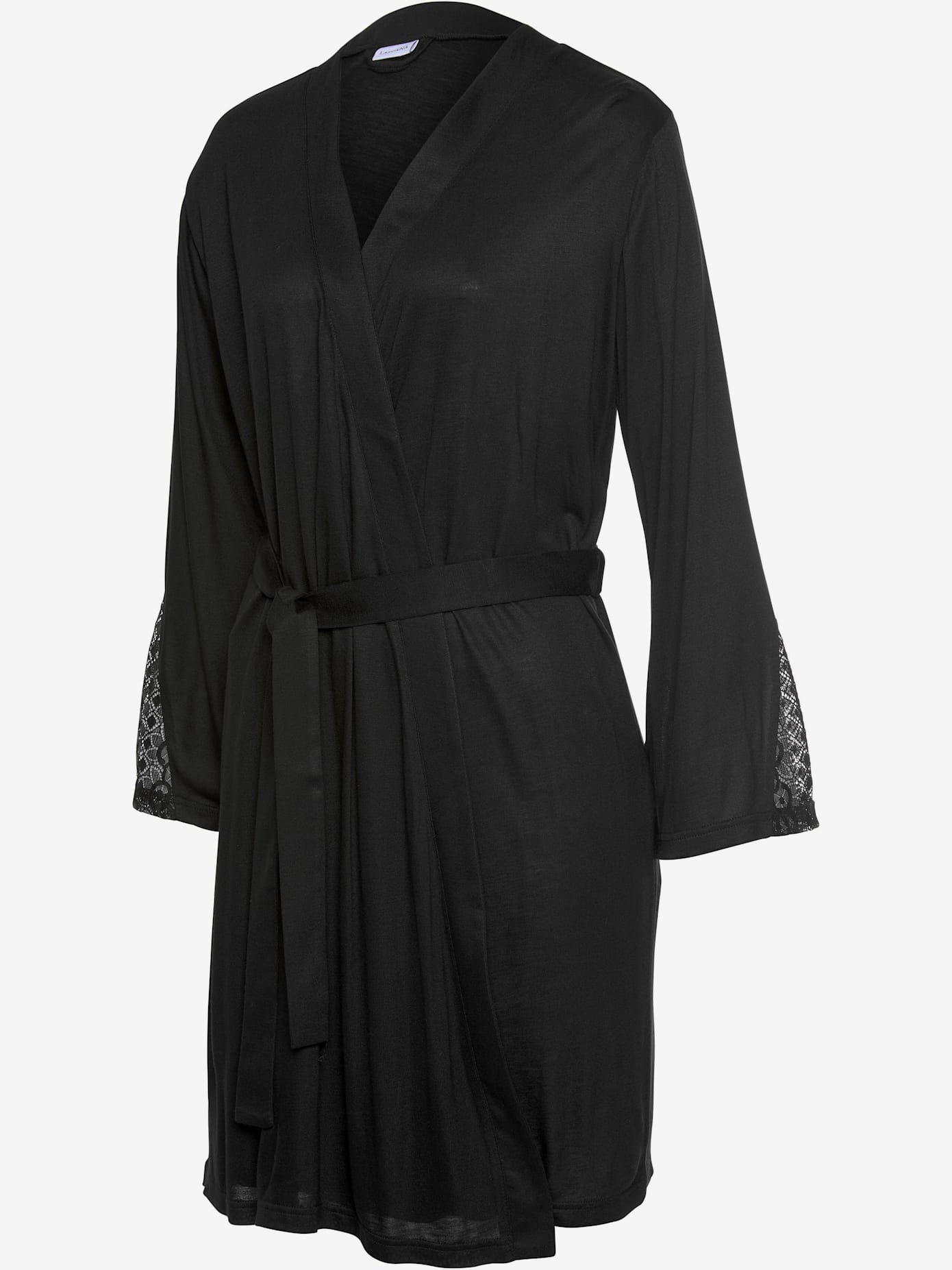 Kimono court, empiècements dentelle