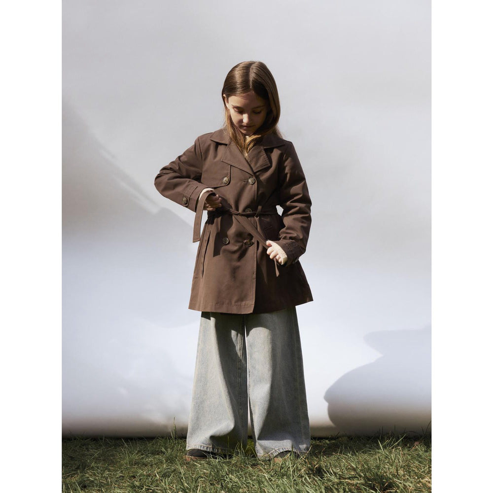 Køb Name It Chocolate Brown Nkfmadelin Trench Frakke Noos