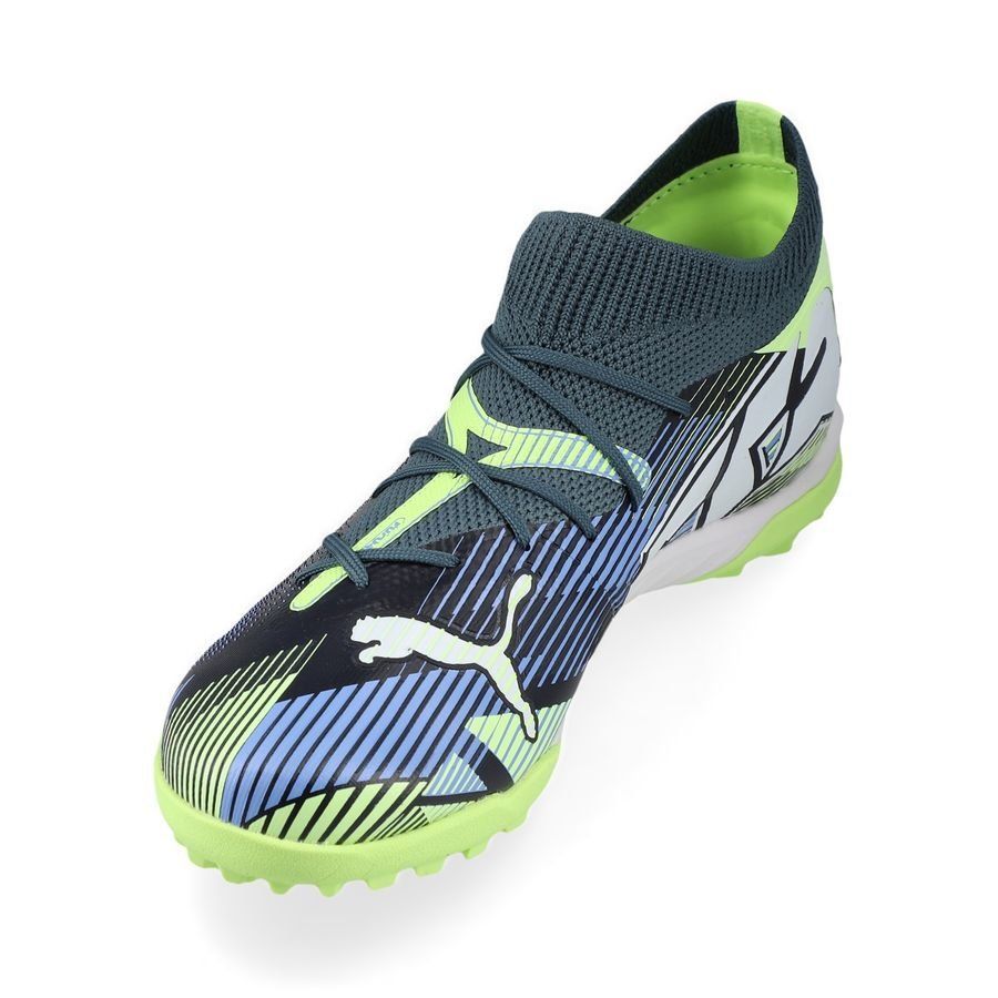 PUMA Future 7 Match   Mid TT Lights Out - Gray Skies/Blanc/Fizzy Apple Enfant