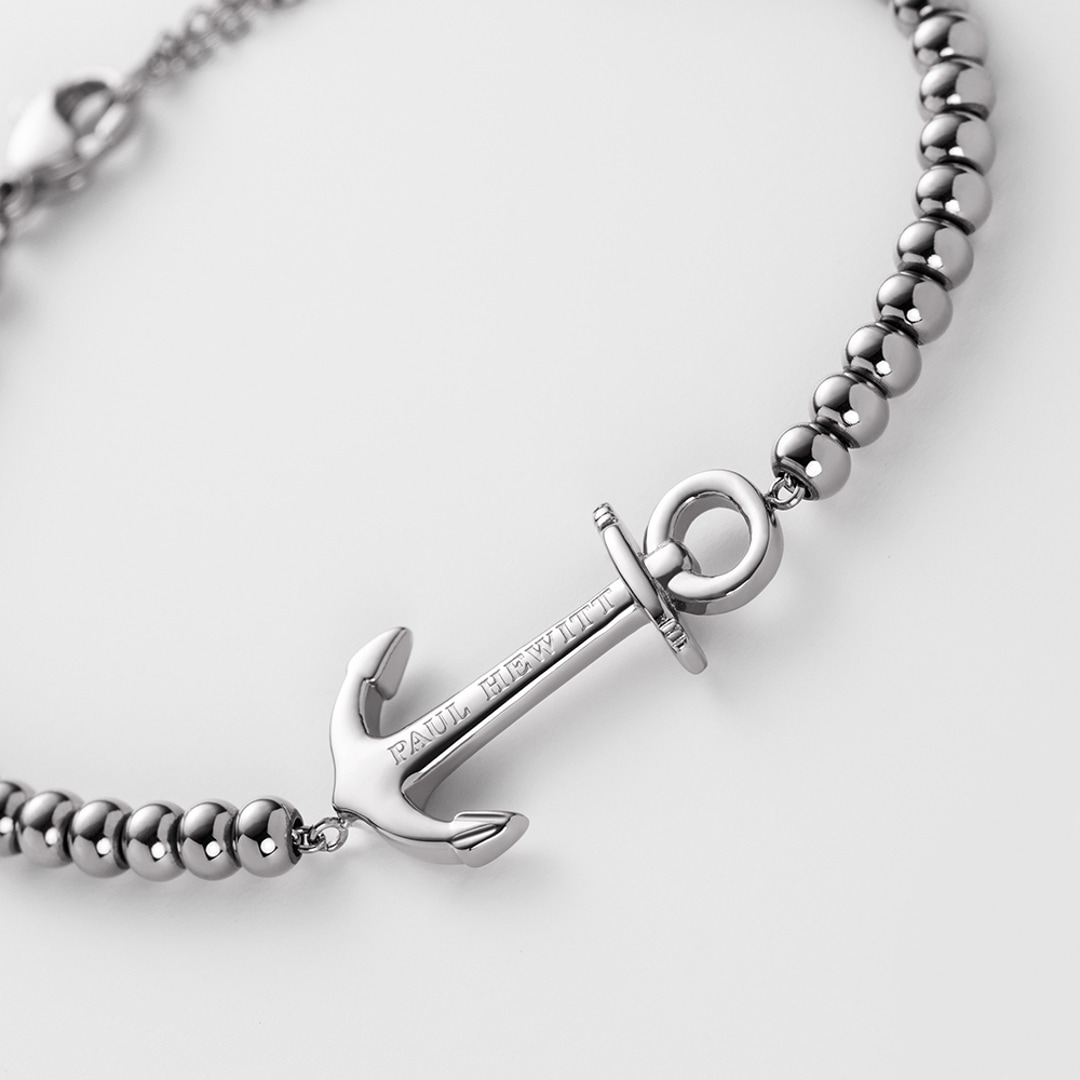 Paul Hewitt Armkette Anchor Beads Marinium Ocean Steel Silbrig