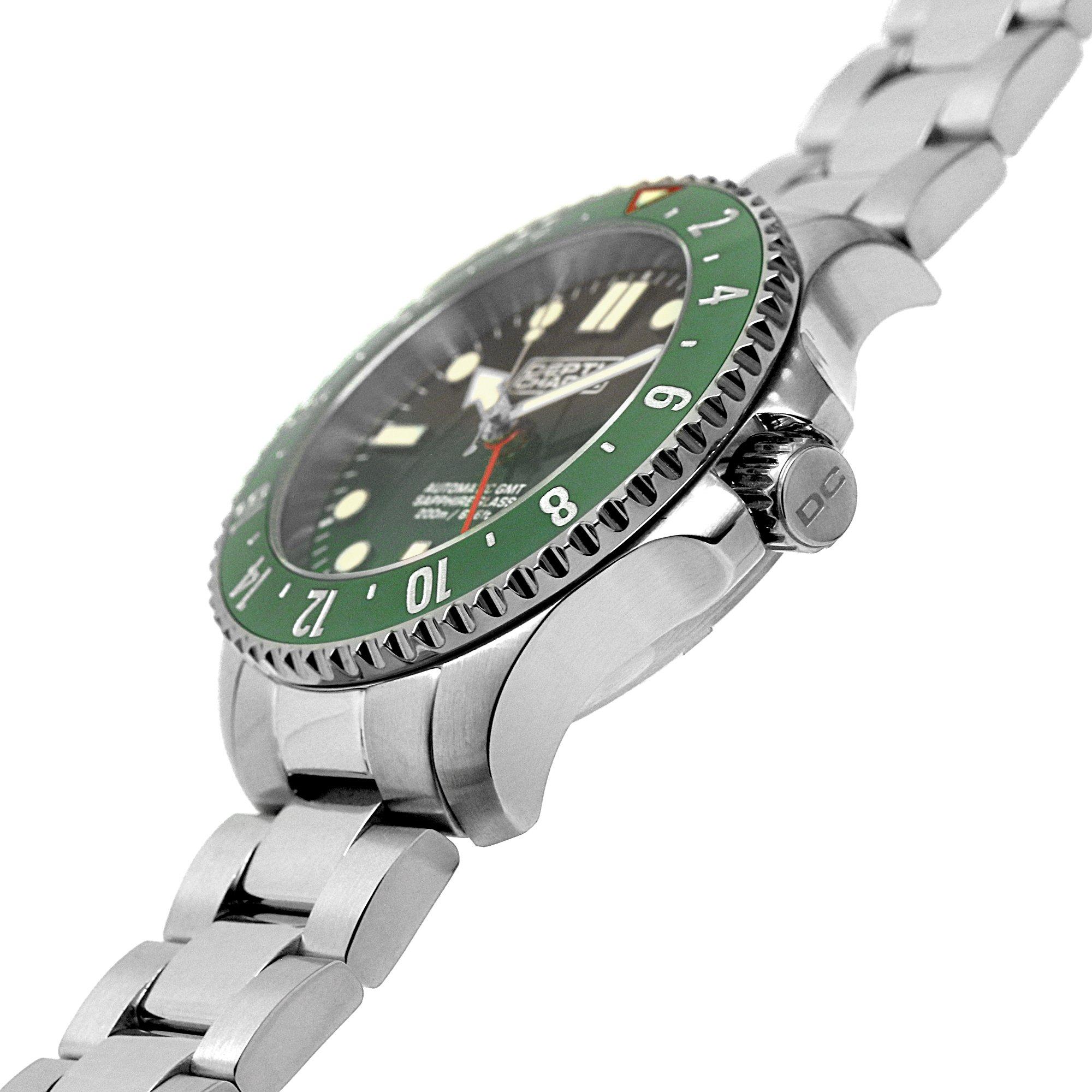 Depth Charge Stainless Steel Green Dial Dive Watch