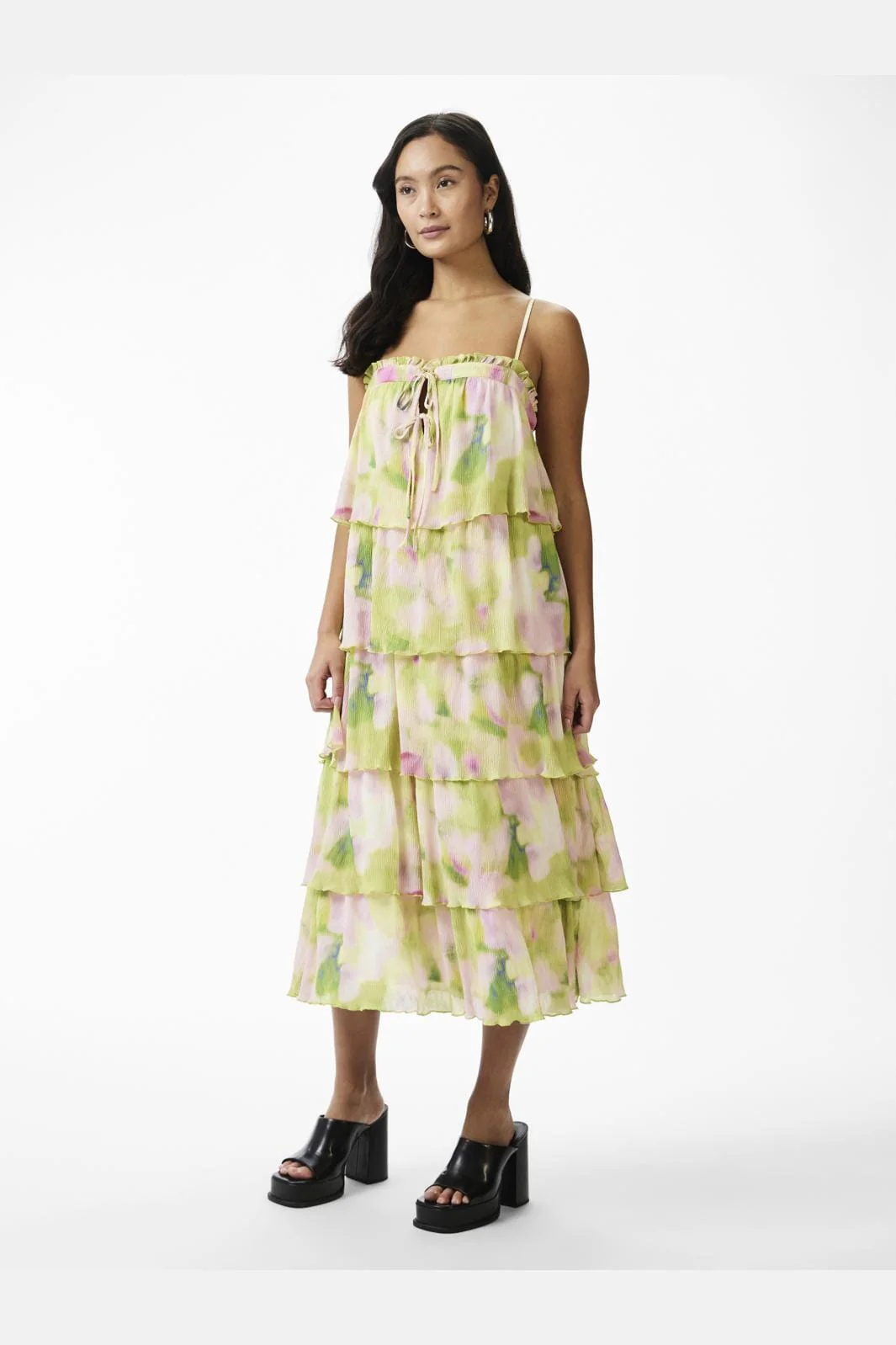 Y.A.S Yasfilippa Strap Midi Dress  cannoli cream filippa print