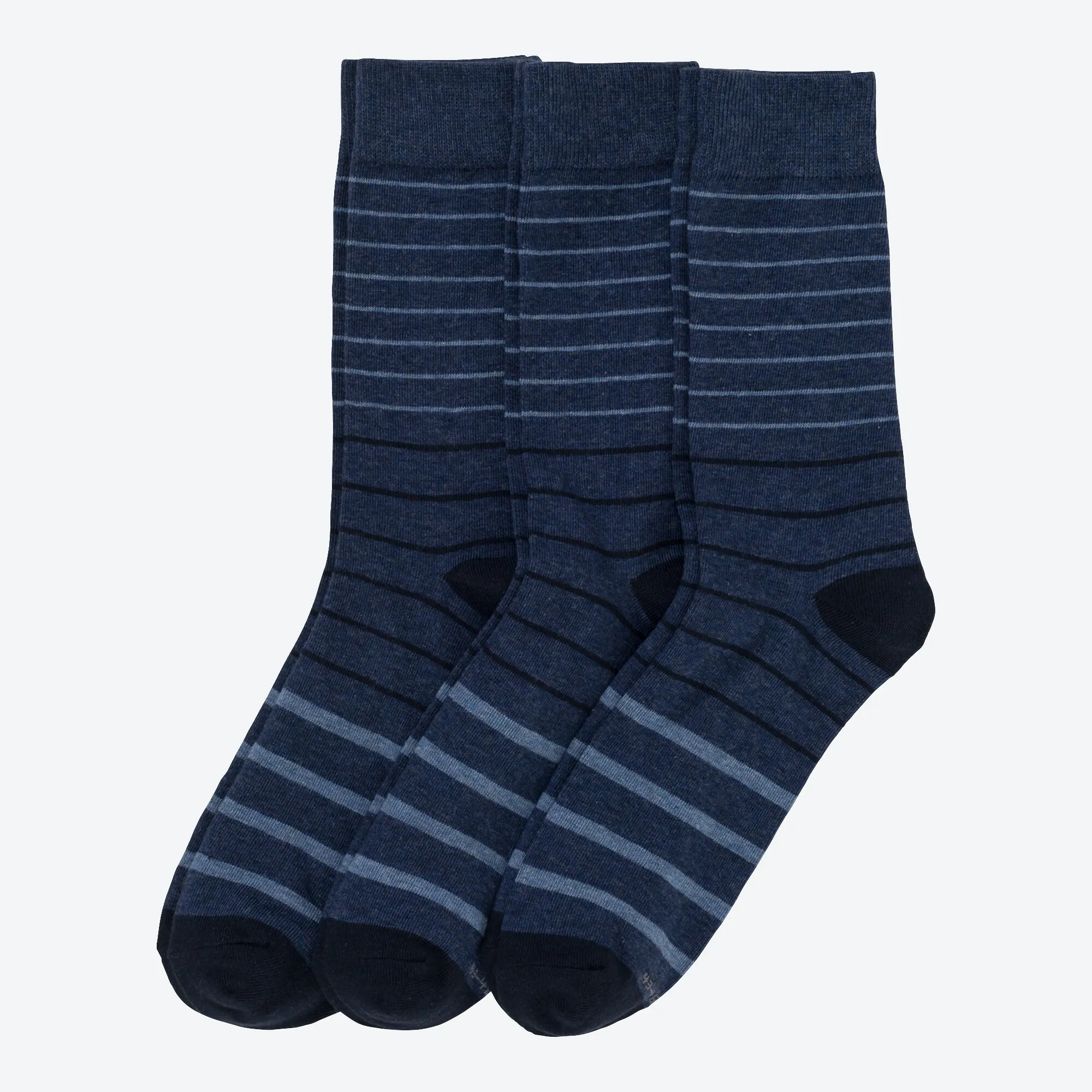 Herren-Socken mit Streifendesign, 3er-Pack