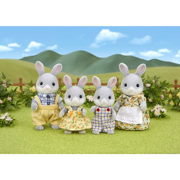 La famille Lapin gris Sylvanian Families 3134